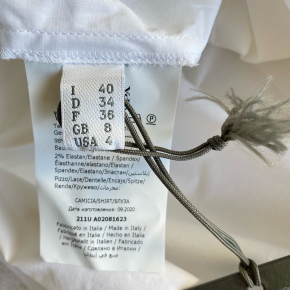 Alberta Ferretti white short sleeves top blouse. Size 4 - Picture 6 of 6